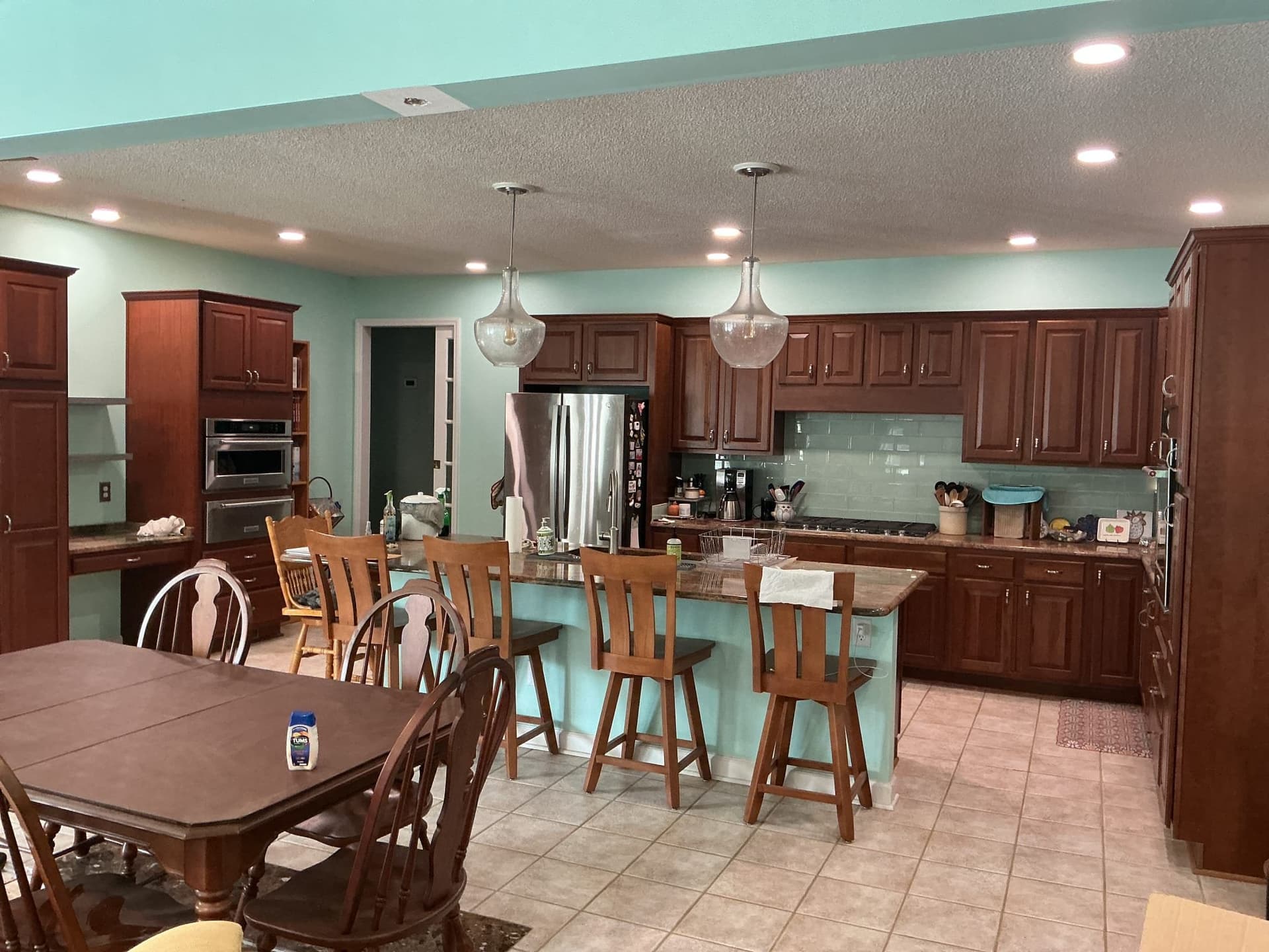 Recessed Lighting Installation Across Kitchen and Living Area in Wilmington image