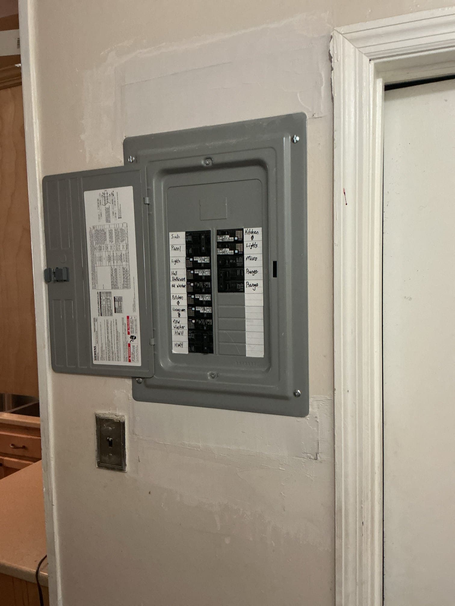 Gallery photos for Indoor Sub Panel Replacement with Dual Function Breakers and Fire Guard Technology: Image #1