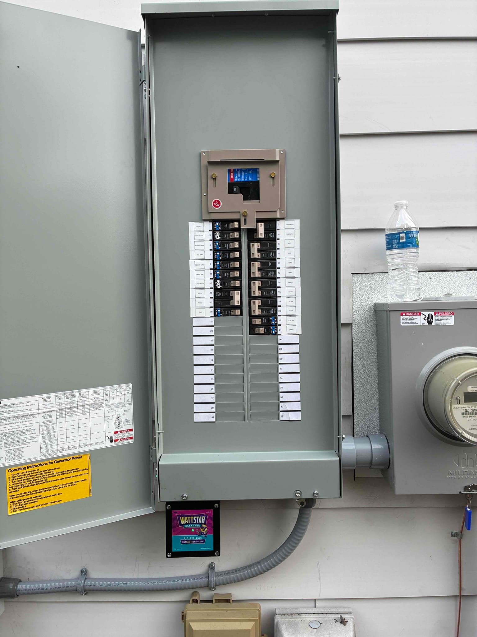Gallery photos for Full Electrical Panel Replacement With Generator Interlock and Surge Protection: Image #1