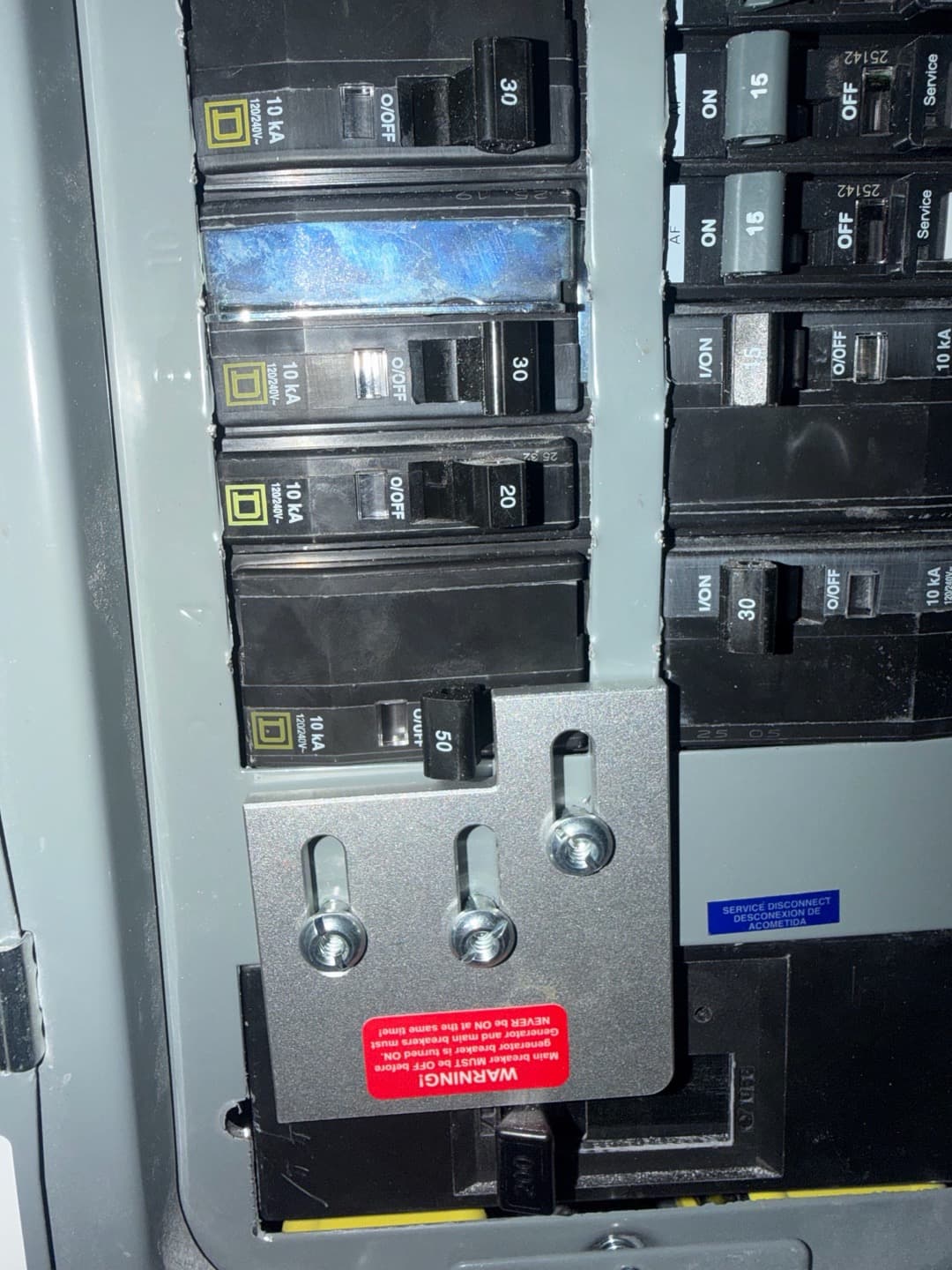 Portable Generator Interlock Kit and Power Inlet Box Installation image